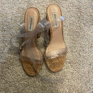 Steve Madden Womens Marciana Criss-Cross Front Ankle Strap Platform Sandals